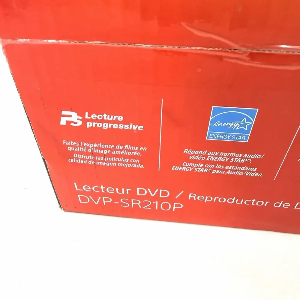 Sony DVP-SR210P Progressive Scan CD and DVD Player - Black - New in Box